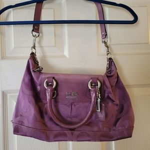 Authentic purple Coach small satchel